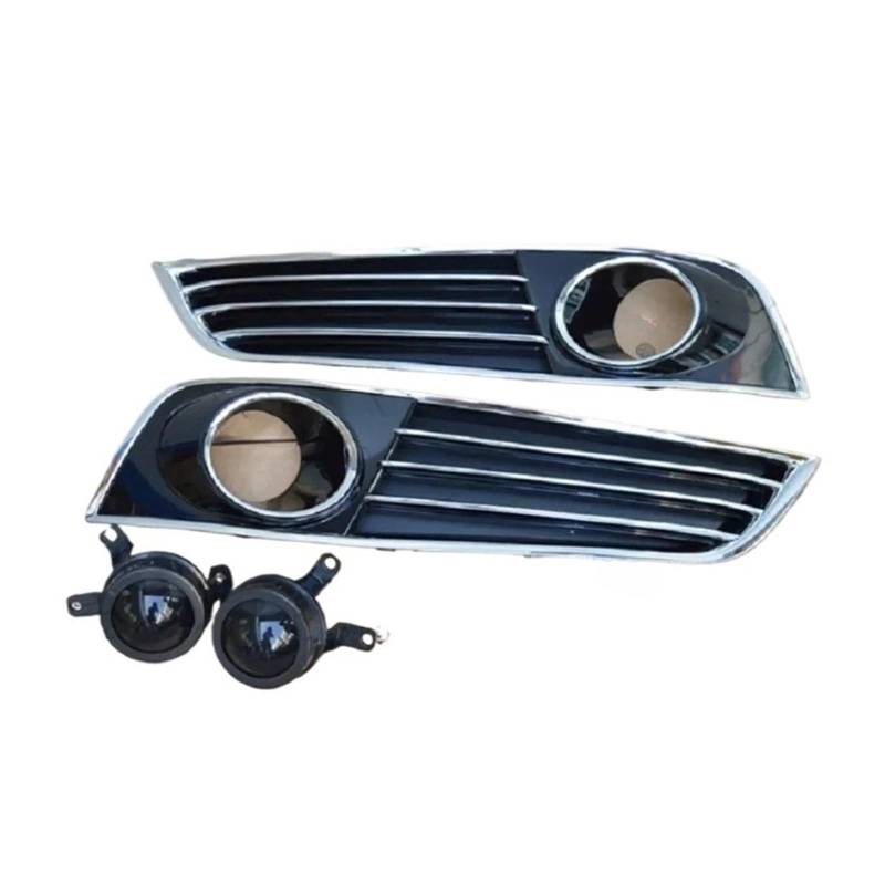 ATATKRT Auto-Frontstoßstangen-Nebelscheinwerfer-Grill-Netzabdeckung, Renngrills mit ACC, kompatibel for Audi A8 W12 2011 2012 2013 2014, Antikollisions-Automobilmodifikation von ATATKRT