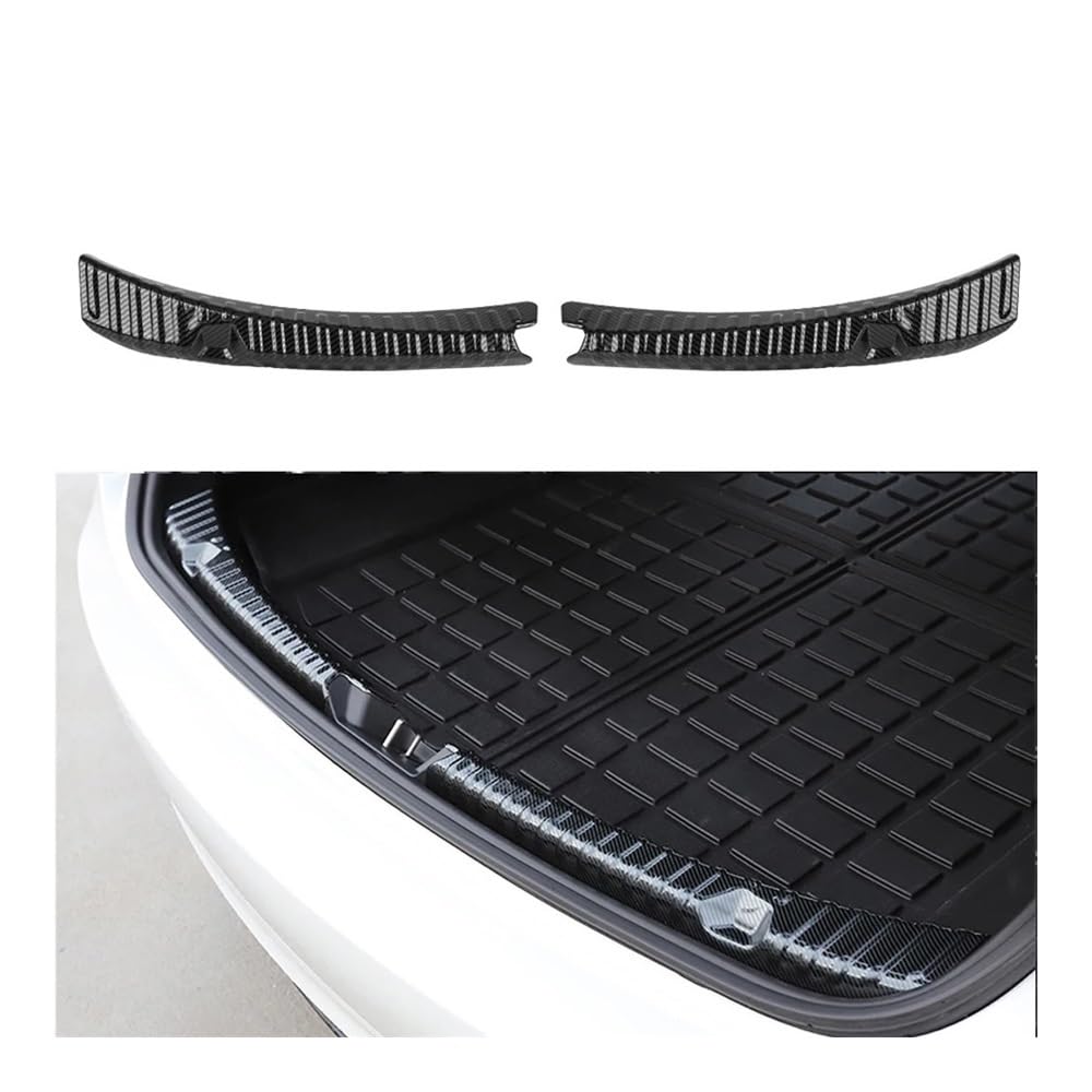 ATATKRT Autoabdeckungen Heckklappenschutz Stoßfänger Fußplatte Türschutz Kohlefaser Dekorativ Kompatibel for Tesla Model 3 Y Autozubehör(for Model 3 Carbon) von ATATKRT