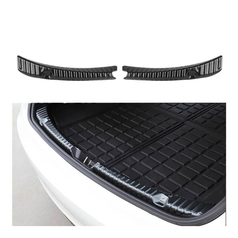 ATATKRT Autoabdeckungen Heckklappenschutz Stoßfänger Fußplatte Türschutz Kohlefaser Dekorativ Kompatibel for Tesla Model 3 Y Autozubehör(for Model 3 Carbon) von ATATKRT