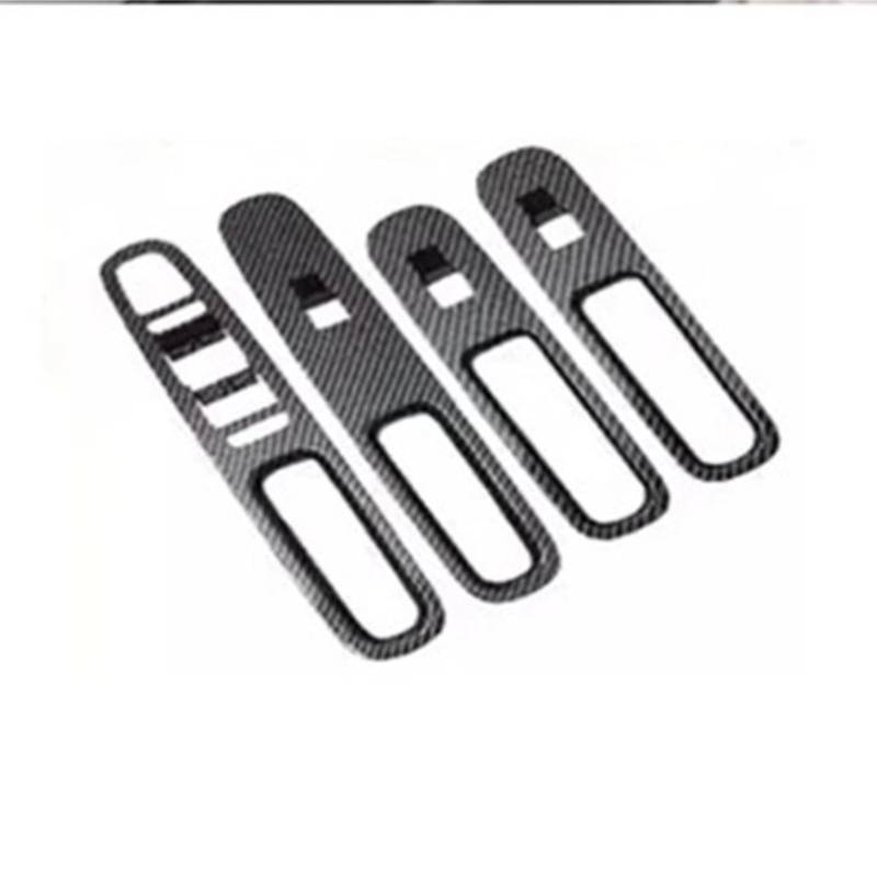 ATATKRT Carbon-Autofensterheber-Panel, Innengriffrahmenabdeckung, hintere Armlehnenabdeckung, kompatibel mit Trumpchi GAC, schützendes Autoinnenzubehör(Window Trim 4pcs) von ATATKRT