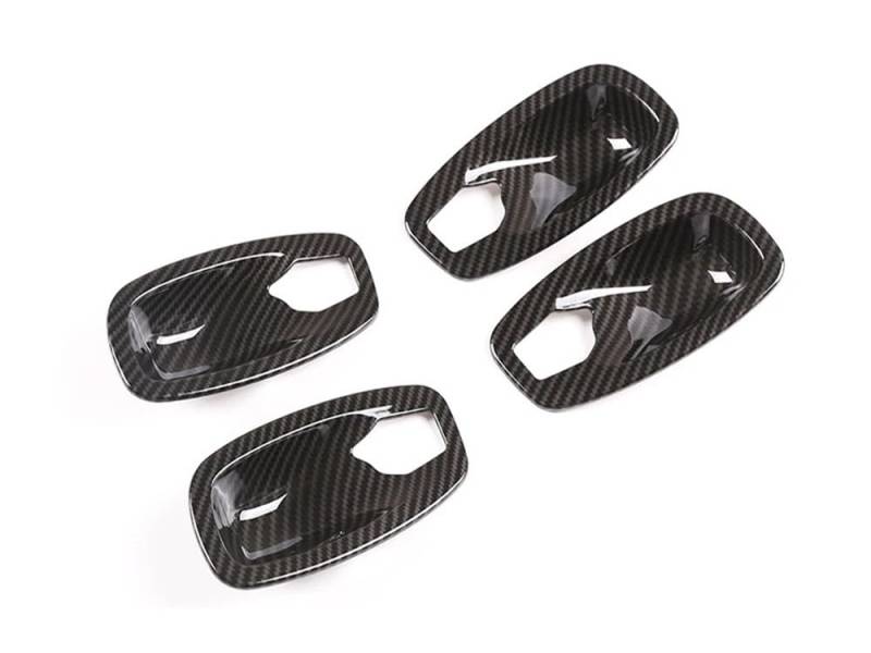 ATATKRT Carbon Texture Auto Innen Tür Griff Schüssel Rahmen Schutzhülle Kompatibel for BMW 5 Series E60 2004-2010(Gray1) von ATATKRT