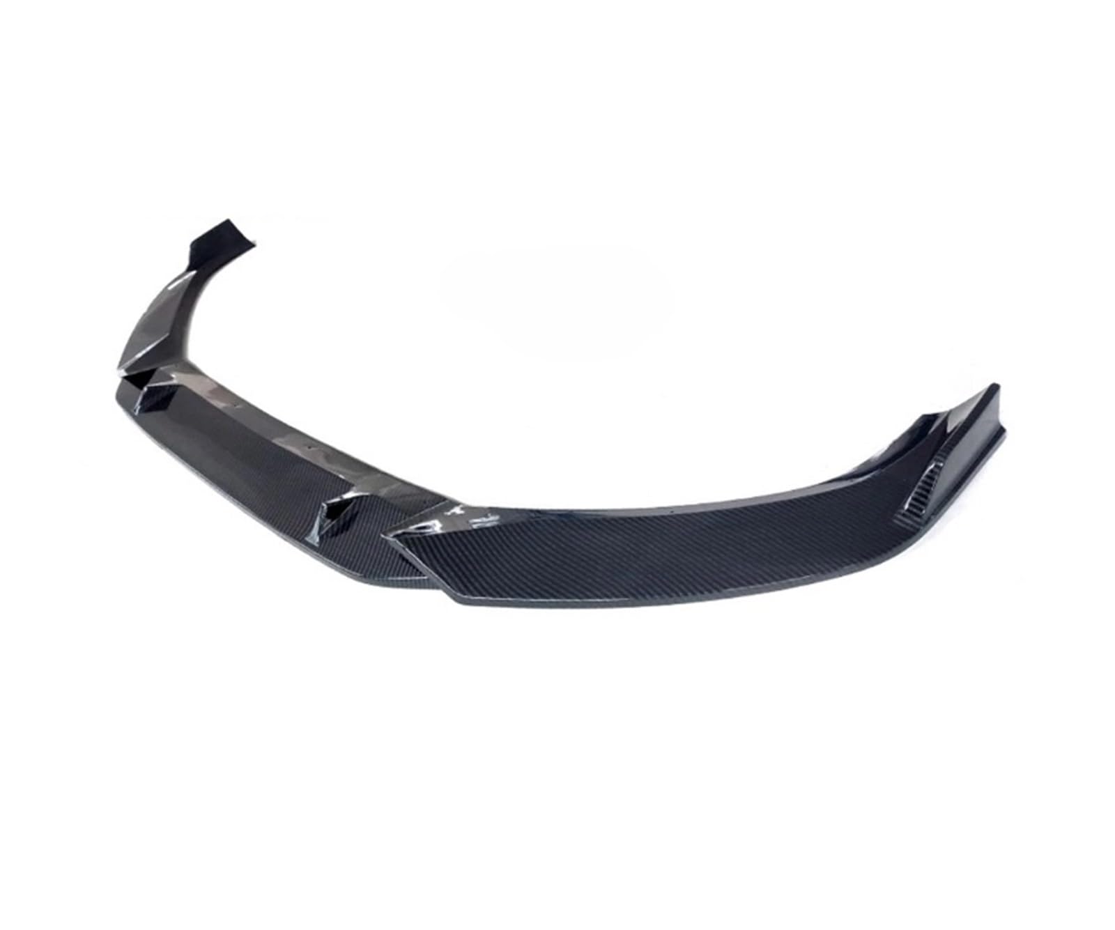 ATATKRT Carbonfaser-Druck, schwarzer Frontspoiler, 3-teiliges Set, kompatibel mit Audi A4 B9 8W vor dem Facelift 2016–2018 (vor dem Facelift), Antikollisions-Automobilmodifikation(S-line - gloss black von ATATKRT