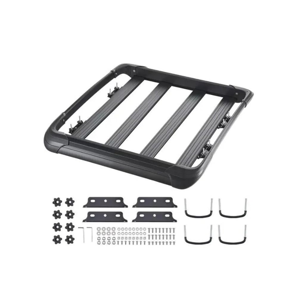 ATATKRT Dachgepäckträger, 48 x 40 x 5,6 Zoll, universeller Dachgepäckkorb, Autodach-Gepäckträger, rostfreier legierter Stahl for SUV-Autos ATATKRT Dachgepäckträger, 48 x 40 x 5,6 Zoll, universeller Dachgepäckkorb, Autodach-Gepäckträger, rostfreier legierter Stahl for SUV-Autos von ATATKRT
