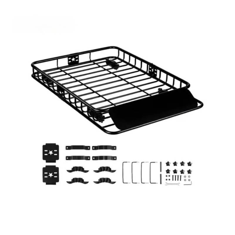 ATATKRT Dachgepäckträger-Ladungskorb 46"x36"x4,5/51"x36"x5" Dachgepäckträger, strapazierfähig, 200 Pfund Tragkraft, for SUV-LKW-Fahrzeuge(46 inches) von ATATKRT