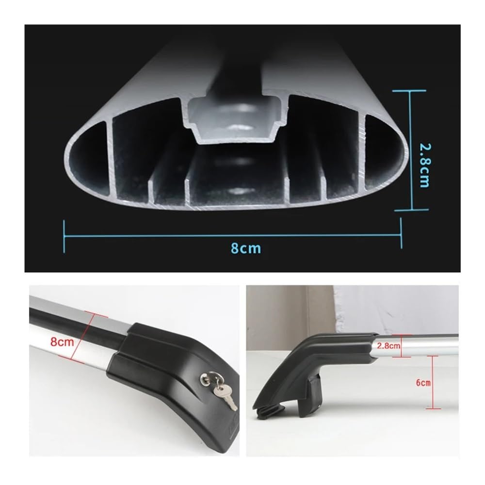 ATATKRT Dachgepäckträger-Querträger, Hochleistungs-Aluminium-Querträger, kompatibel mit Hyundai Tucson 2015–2023, mit T-Nut und abschließbarem Design ATATKRT Dachgepäckträger-Querträger, Hochleistungs-Aluminium-Querträger, kompatibel mit Hyundai Tucson 2015–2023, mit T-Nut und abschließbarem Design von ATATKRT