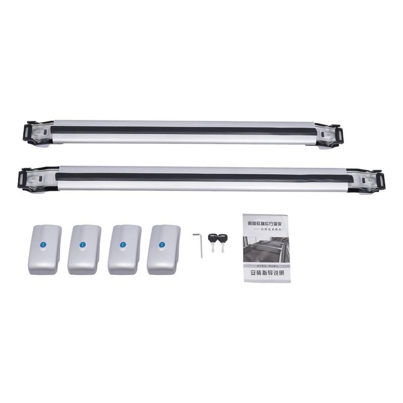 ATATKRT Dachgepäckträger-Querträger, Hochleistungs-Aluminium-Querträger, kompatibel mit RAV4 2013–2018, mit T-Nut und abschließbarem Design von ATATKRT