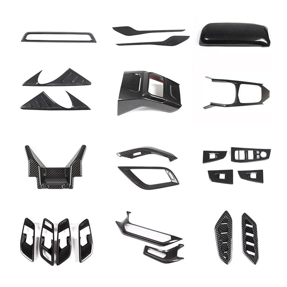 ATATKRT Dekorative Abdeckung for den Autoglas-Heberahmen im ABS-Kohlefaser-Stil, kompatibel mit BMW 1er- und 2er-Serie F40 F44 2020–2024, Innenausstattung(Style 4) von ATATKRT