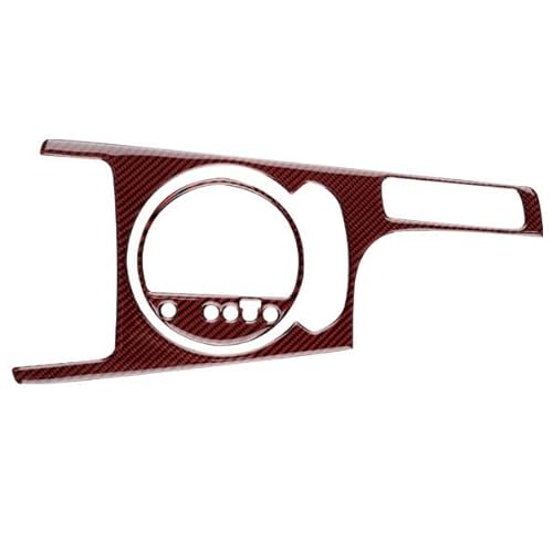 ATATKRT Echte weiche Kohlefaser LHD Autozubehör Innenschalttafel Aufkleber Kompatibel for Audi TT 2007-2014(Black with Red) von ATATKRT