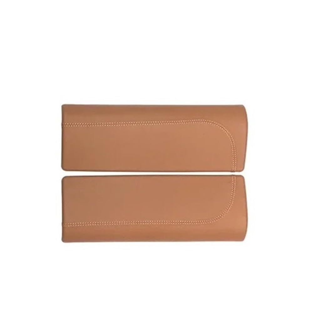 ATATKRT Echtleder Autoinnenraum Mittelkonsole Panel Armlehne Box Deckel Hintere Lüftungsrahmen Abdeckung Kompatibel for Mercedes Benz E Klasse W214 2024+(Armrest Box Brown) von ATATKRT