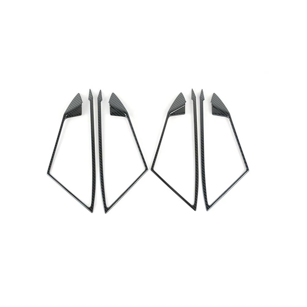 ATATKRT Edelstahl Auto Innentürgriff Rahmen Dekoration Abdeckung Trim Kompatibel for Audi A3 8Y 2021-2022 Styling Innen Zubehör(Carbon Fiber Color) von ATATKRT