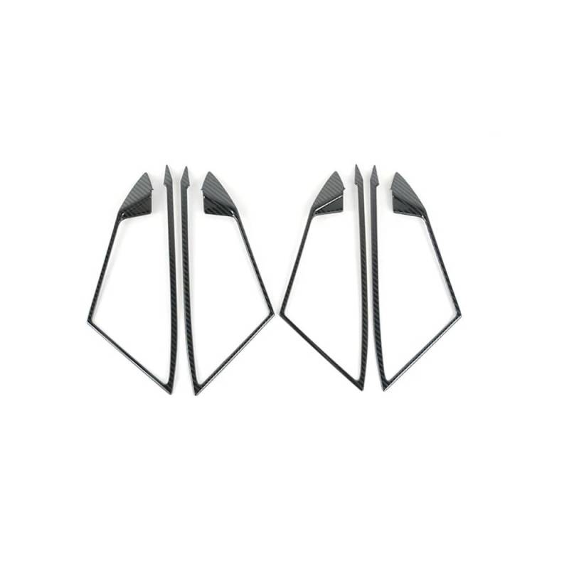 ATATKRT Edelstahl Auto Innentürgriff Rahmen Dekoration Abdeckung Trim Kompatibel for Audi A3 8Y 2021-2022 Styling Innen Zubehör(Carbon Fiber Color) von ATATKRT