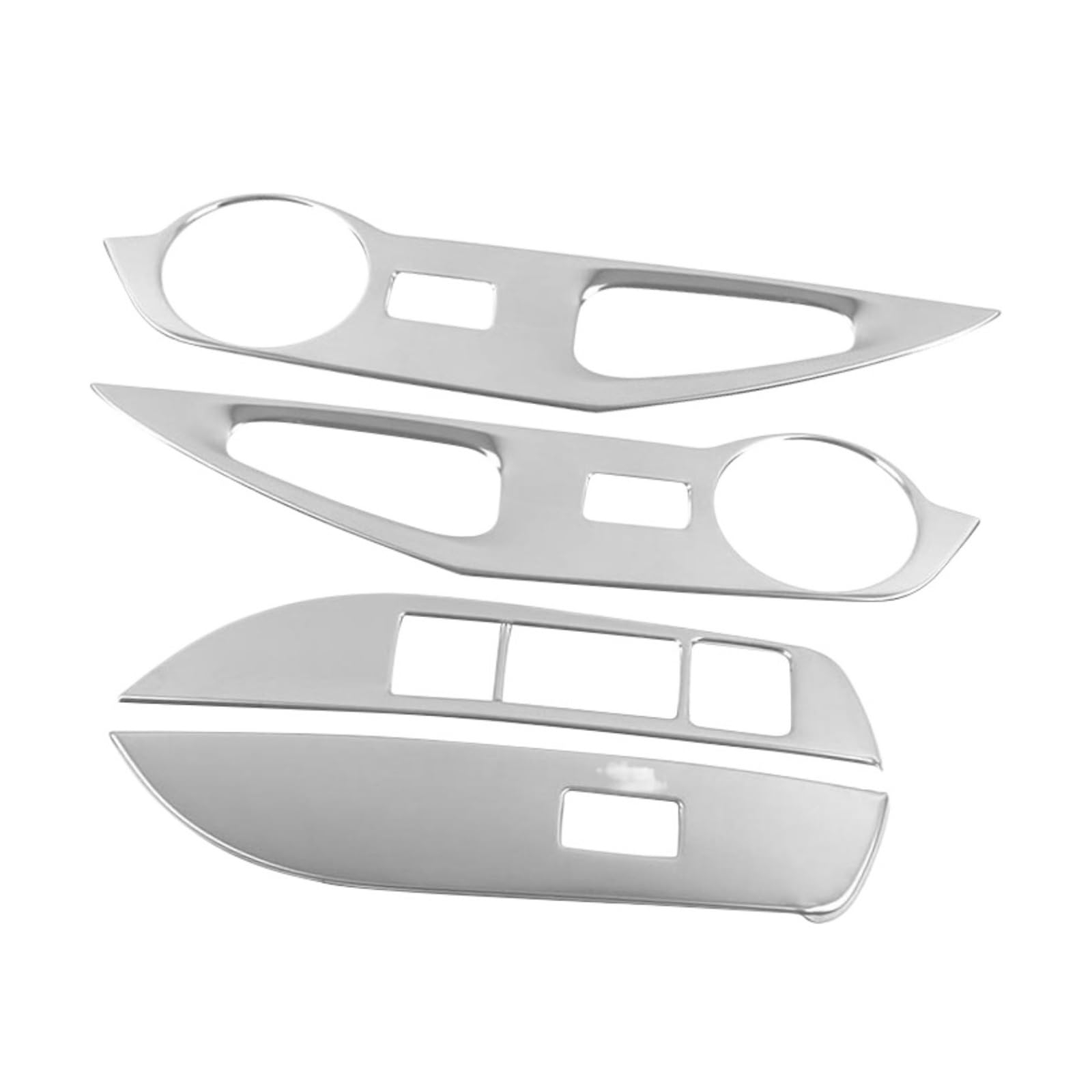 ATATKRT Edelstahl-Autofenster-Glas-Lift-Schalter-Knopf-Trimm-Abdeckungsrahmen-Aufkleber, kompatibel mit Toyota Corolla Cross XG10 2021–2023 2024 2025 Hybrid(Compatible for Silver) von ATATKRT