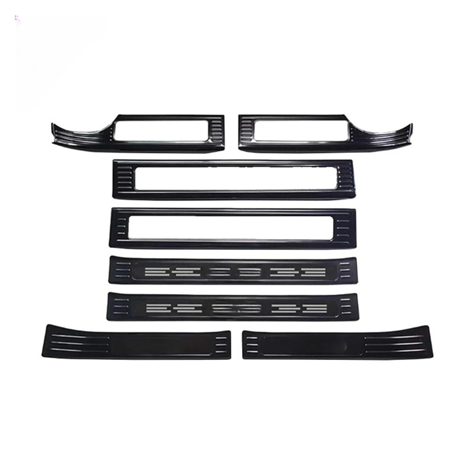 ATATKRT Edelstahl Schwarz Silber Auto Türschweller Abnutzungsplatte Willkommen Pedal Schutz Trim Kompatibel for Haval H9 2024 2025 Auto Willkommen Pedal(Black Combination) von ATATKRT