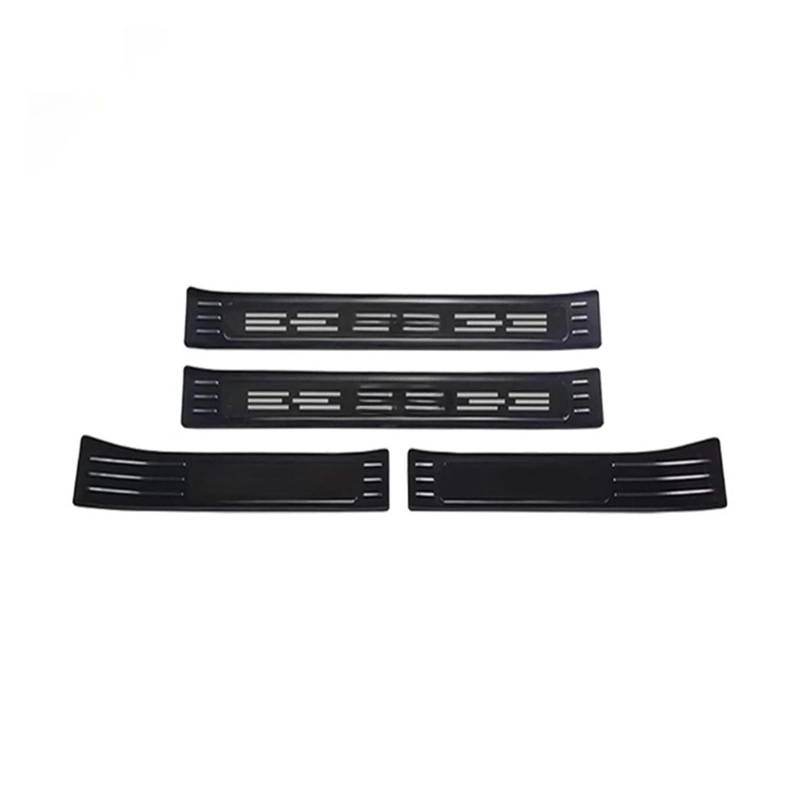 ATATKRT Edelstahl Schwarz Silber Auto Türschweller Abnutzungsplatte Willkommen Pedal Schutz Trim Kompatibel for Haval H9 2024 2025 Auto Willkommen Pedal(Black Outside) von ATATKRT
