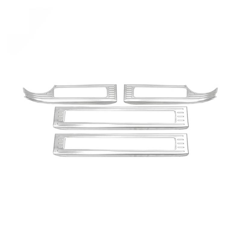 ATATKRT Edelstahl Schwarz Silber Auto Türschweller Abnutzungsplatte Willkommen Pedal Schutz Trim Kompatibel for Haval H9 2024 2025 Auto Willkommen Pedal(Silver Inner) von ATATKRT