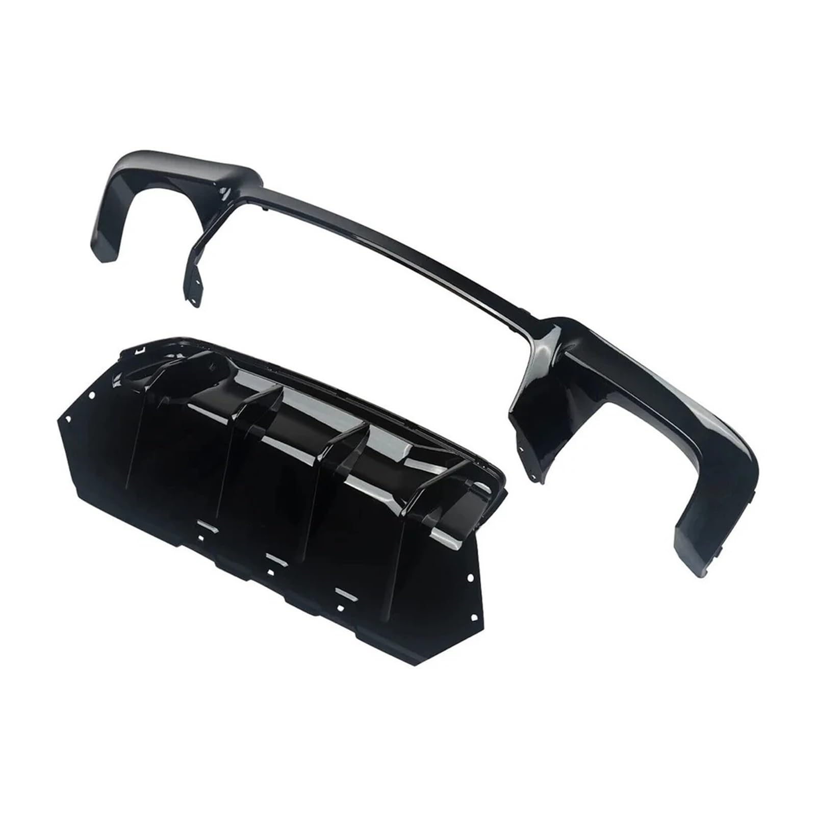 ATATKRT F10 Heckstoßstangen-Diffusorlippe mit Heckdiffusorspoiler, kompatibel mit BMW 5er M5 F10 F11 M Sport 2010–2017, Zubehör, Autoteile, Diffusor zur Reduzierung des Luftwiderstands(No light) von ATATKRT
