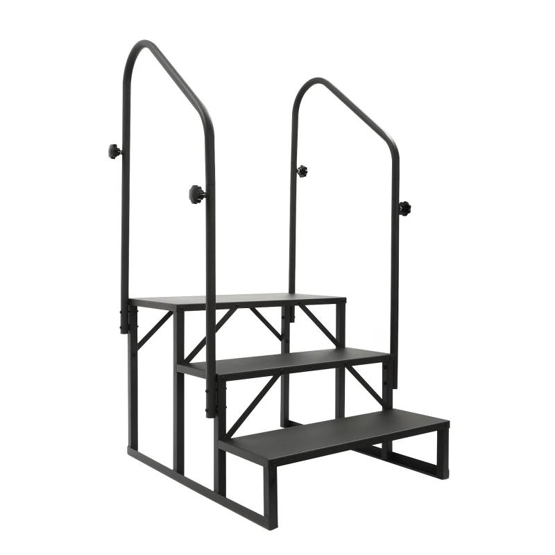 ATATKRT Handlaufleiter for Wohnmobiltreppen mit 3 Stufen, 204 kg Tragkraft, einfache Installation, sicherer und bequemer Zugang, robuster Tritthocker, Wohnmobilzubehör von ATATKRT