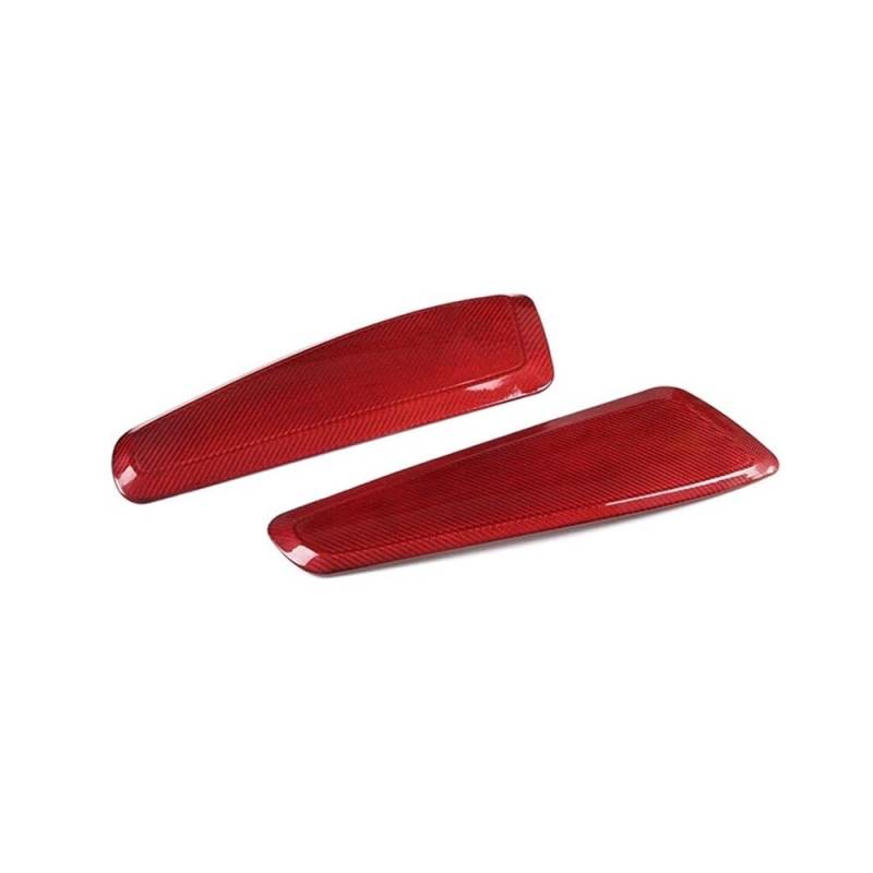 ATATKRT Innenzubehör aus Echtkarbonfaser, Seitenverkleidung for Sitze, Schutzabdeckung, Aufkleber for Sitzgriffe, kompatibel mit Porsche 718/911 2013–2021(CF Red) von ATATKRT