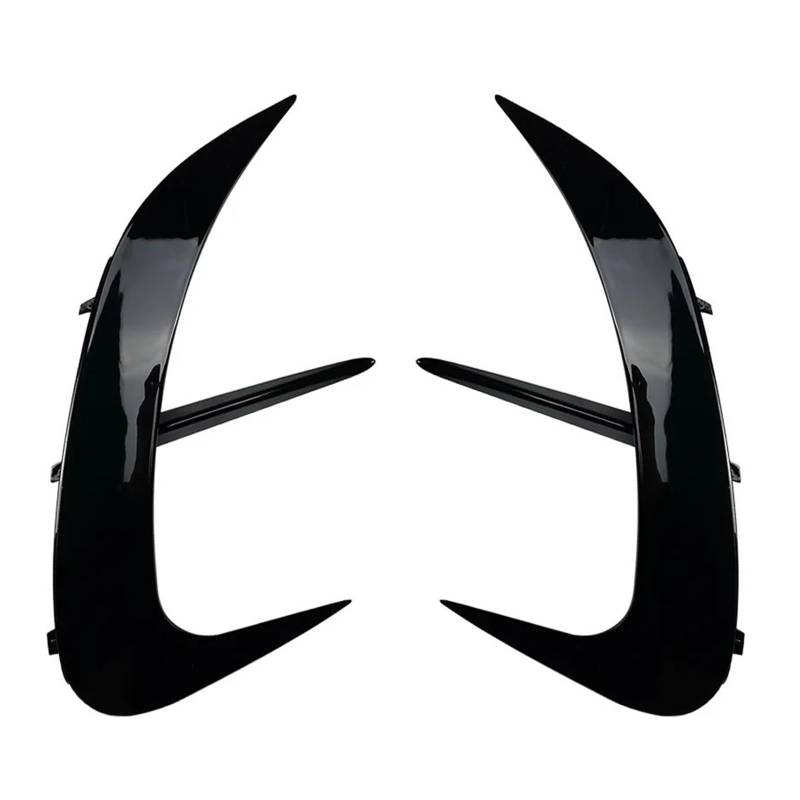 ATATKRT Kompatibel mit Mercedes Benz W206 Limousine C200 C260 C300 2022 AMG Heckspoilerlippe Splitter Spoiler Seiten-Canards aus glänzend schwarzer Kohlefaser Antikollisions-Automobilmodifikation(Glos von ATATKRT