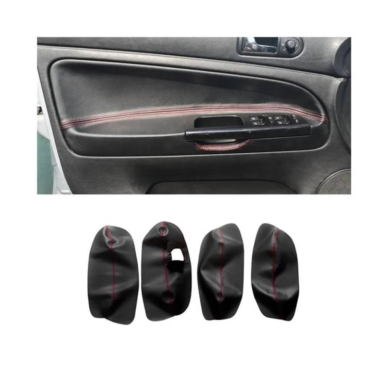 ATATKRT LHD/RHD Türverkleidung Armlehne Lederbezug Zierzubehör Kompatibel for VW Passat B5 1998-2005 Leder Luxus-Autozubehör(Gray1,Rear 2pcs) von ATATKRT