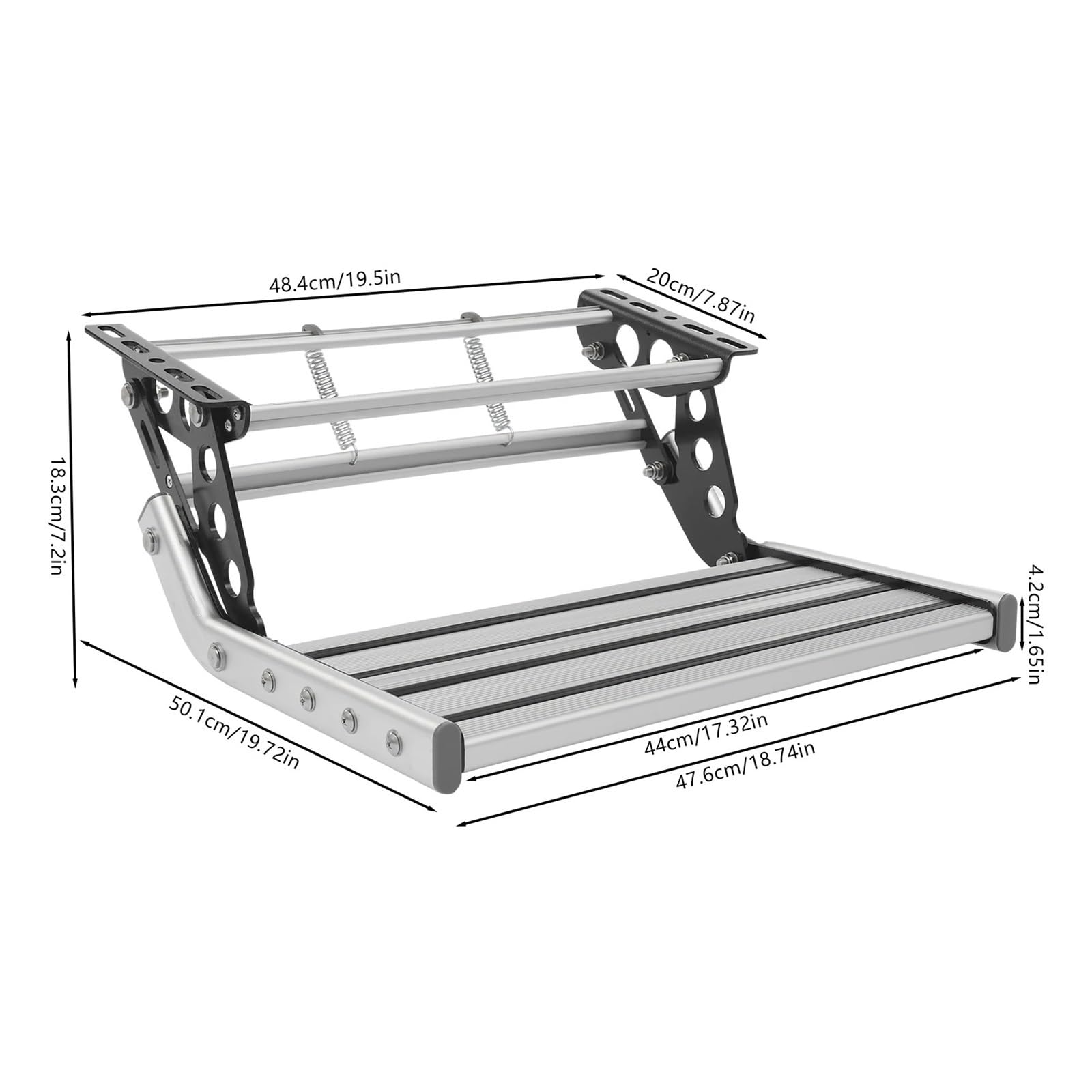 ATATKRT Manuell herausziehbare, herunterklappbare Trittstufe, Wohnmobil-Pedalstufe aus Aluminiumlegierung, Caravan-Zubehör mit Leichter, tragbarer Außentreppe ATATKRT Manuell herausziehbare, herunterklappbare Trittstufe, Wohnmobil-Pedalstufe aus Aluminiumlegierung, Caravan-Zubehör mit Leichter, tragbarer Außentreppe von ATATKRT