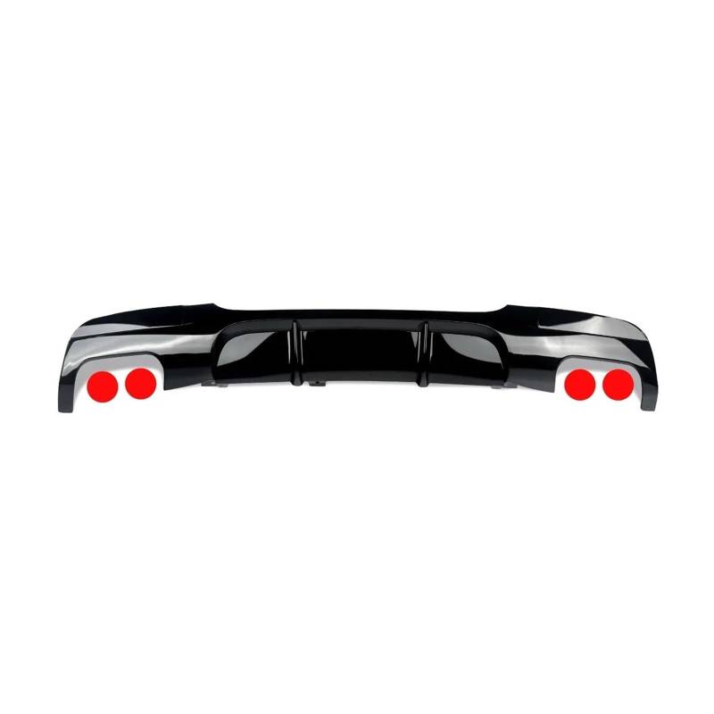 ATATKRT Performance Style Kompatibel for BMW 2005-2013 3er 325i 335i E90 E91 M Sport Heckstoßstangen-Diffusorlippe Glänzend Schwarz Tuning Drag Reduction Diffusor(Double side B) von ATATKRT