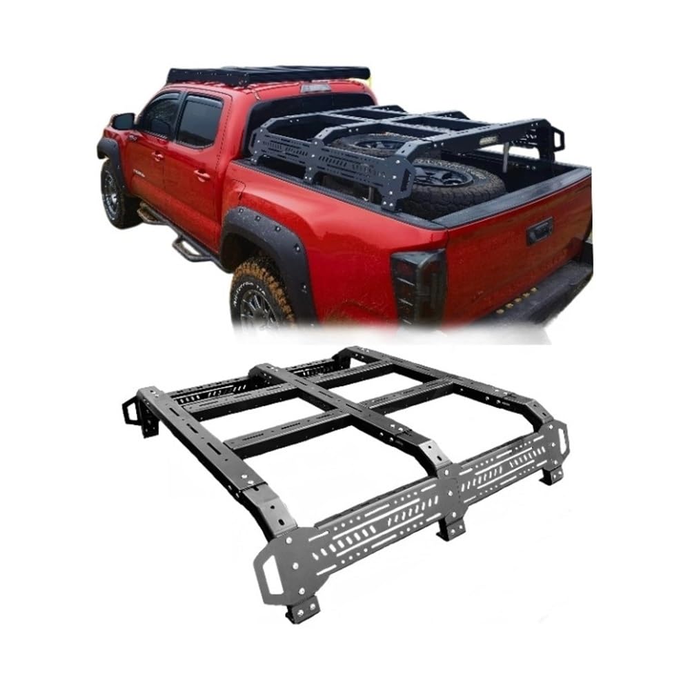 ATATKRT Pickup Offroad-Zubehör Bettgestell Dachgepäckträger Kompatibel for Jeep Wrangler Kompatibel for Ford F150 Kompatibel for Toyota Tacoma Overland Bettgestelle Frachtträger ATATKRT Pickup Offroad-Zubehör Bettgestell Dachgepäckträger Kompatibel for Jeep Wrangler Kompatibel for Ford F150 Kompatibel for Toyota Tacoma Overland Bettgestelle Frachtträger von ATATKRT