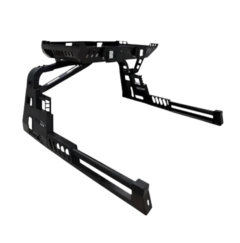 ATATKRT Premium Sport Stabilisator mit Dachgepäckträgerkorb for Tacoma Double Cab Alle Betten 2015-2023 Overland Bed Racks Cargo Carrier(Black) von ATATKRT