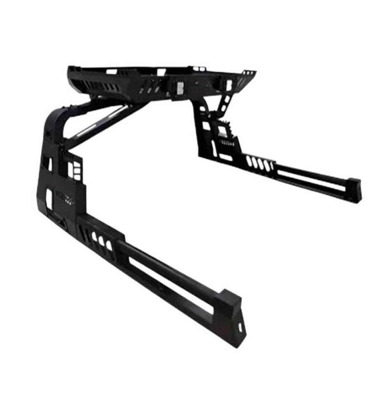 ATATKRT Premium Sport Stabilisator mit Dachgepäckträgerkorb for Tacoma Double Cab Alle Betten 2015-2023 Overland Bed Racks Cargo Carrier(Black) von ATATKRT