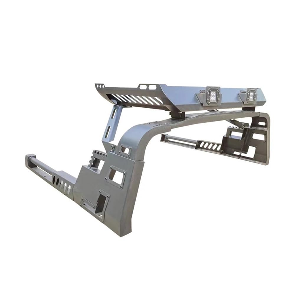 ATATKRT Premium Sport Stabilisator mit Dachgepäckträgerkorb for Tacoma Double Cab Alle Betten 2015-2023 Overland Bed Racks Cargo Carrier(Silver) von ATATKRT