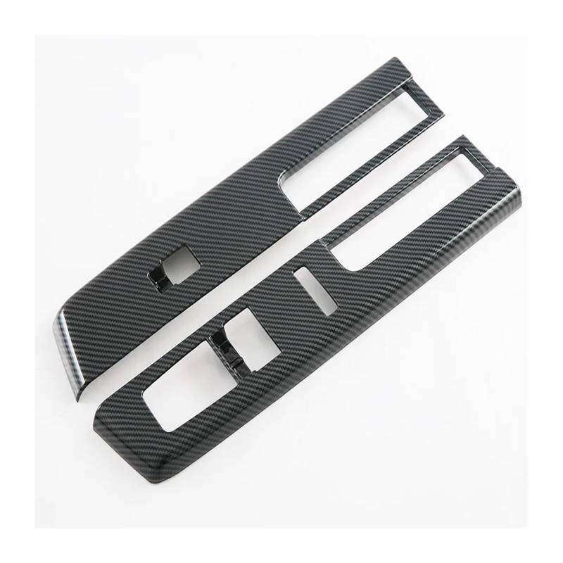 ATATKRT RHD ABS Carbon Innenzubehör Fensterschalter Schalttafelabdeckung Kompatibel for Mitsubishi Triton L200 2023 2024(4door Window Switch) von ATATKRT