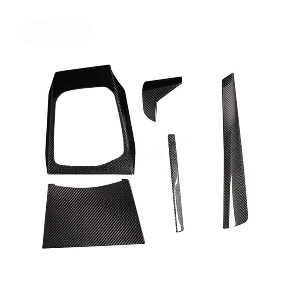 ATATKRT RHD Carbon Autoinnenraum Zentralsteuerung Armaturenbrett Schaltknauf Verkleidung Kompatibel for BMW 3er 4er G20 G26 2020-2022 Kompatibel for BMW i40(Central Console) von ATATKRT