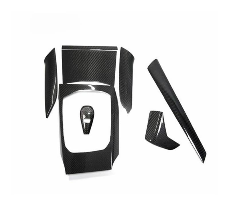 ATATKRT RHD Carbon Autoinnenraum Zentralsteuerung Armaturenbrett Schaltknauf Verkleidung Kompatibel for BMW 3er 4er G20 G26 2020-2022 Kompatibel for BMW i40(Glossy Carbon Fiber) von ATATKRT