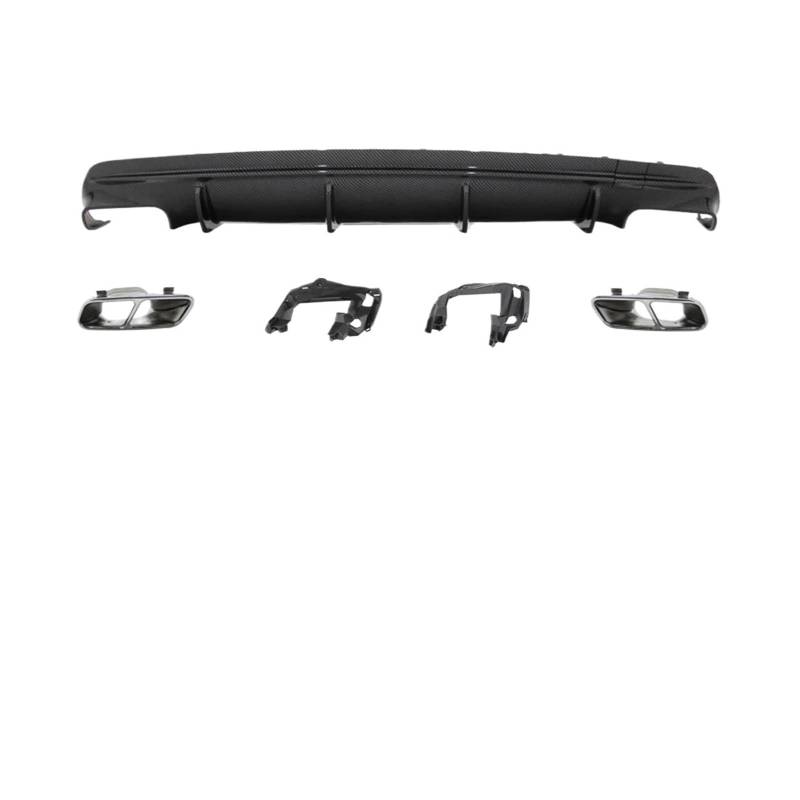 ATATKRT Schwarz glänzender Heckspoiler-Lippendiffusor im CLA45 AMG-Stil, kompatibel mit Mercedes Benz CLA-Klasse W117 13-19, Auspuffdiffusor zur Reduzierung des Luftwiderstands(Set F 13-15) von ATATKRT