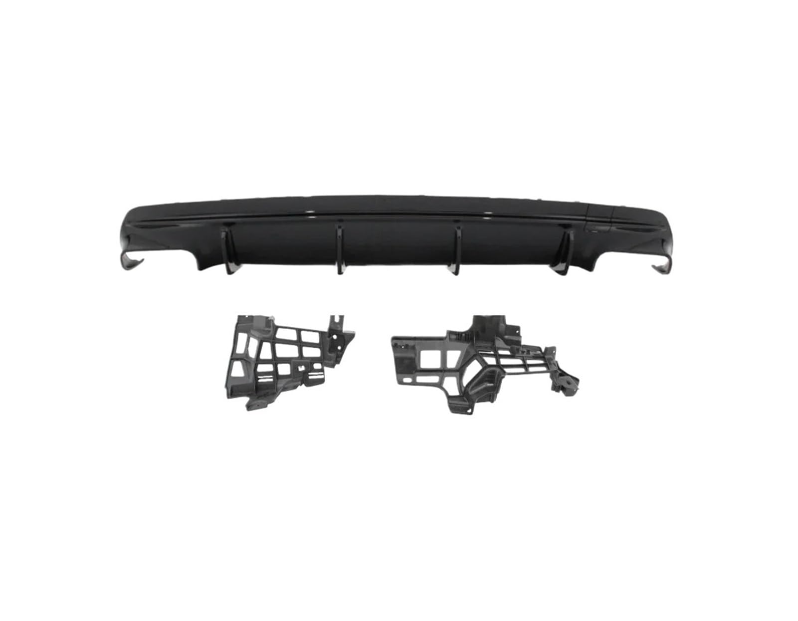 ATATKRT Schwarz glänzender Heckspoiler-Lippendiffusor im CLA45 AMG-Stil, kompatibel mit Mercedes Benz CLA-Klasse W117 13-19, Auspuffdiffusor zur Reduzierung des Luftwiderstands(Set G 16-19) von ATATKRT