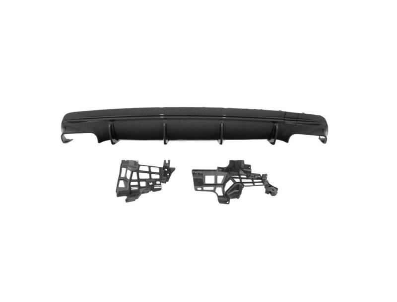 ATATKRT Schwarz glänzender Heckspoiler-Lippendiffusor im CLA45 AMG-Stil, kompatibel mit Mercedes Benz CLA-Klasse W117 13-19, Auspuffdiffusor zur Reduzierung des Luftwiderstands(Set J 16-19) von ATATKRT