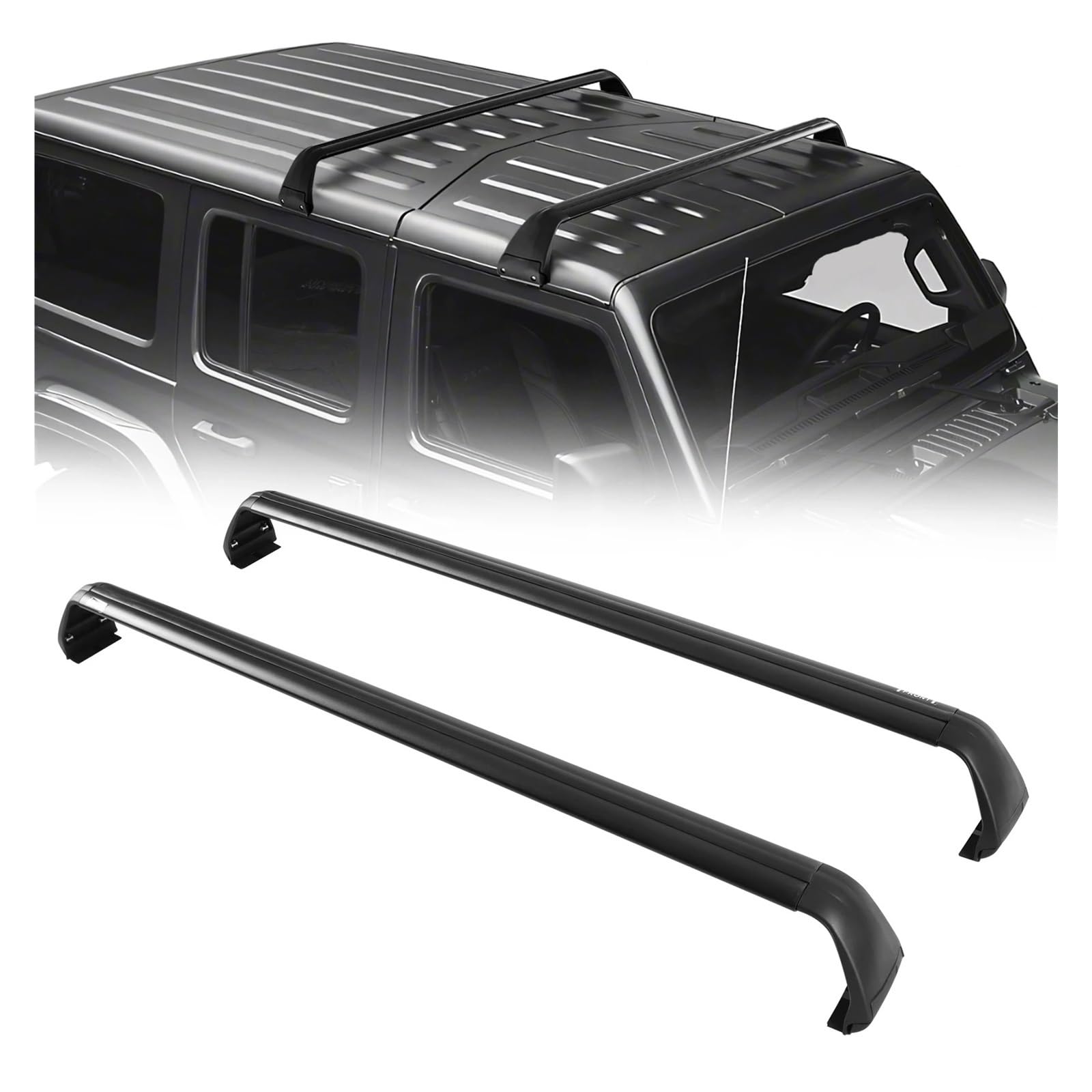 ATATKRT Schwarzer Dachgepäckträger, kompatibel mit Jeep Wrangler 2007–2024 JK JL Gladiator JT 2- und 4-Türer, langlebiger Dachträger ATATKRT Schwarzer Dachgepäckträger, kompatibel mit Jeep Wrangler 2007–2024 JK JL Gladiator JT 2- und 4-Türer, langlebiger Dachträger von ATATKRT