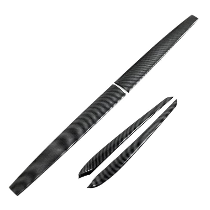 ATATKRT Seitenverkleidung des Armaturenbretts for Autotüren, kompatibel mit Tesla Model 3 Y, Karbonfasermuster, vordere Innenverkleidung des Armaturenbretts, zentrale Bedienleiste(Glossy Carbon 4PCS) von ATATKRT