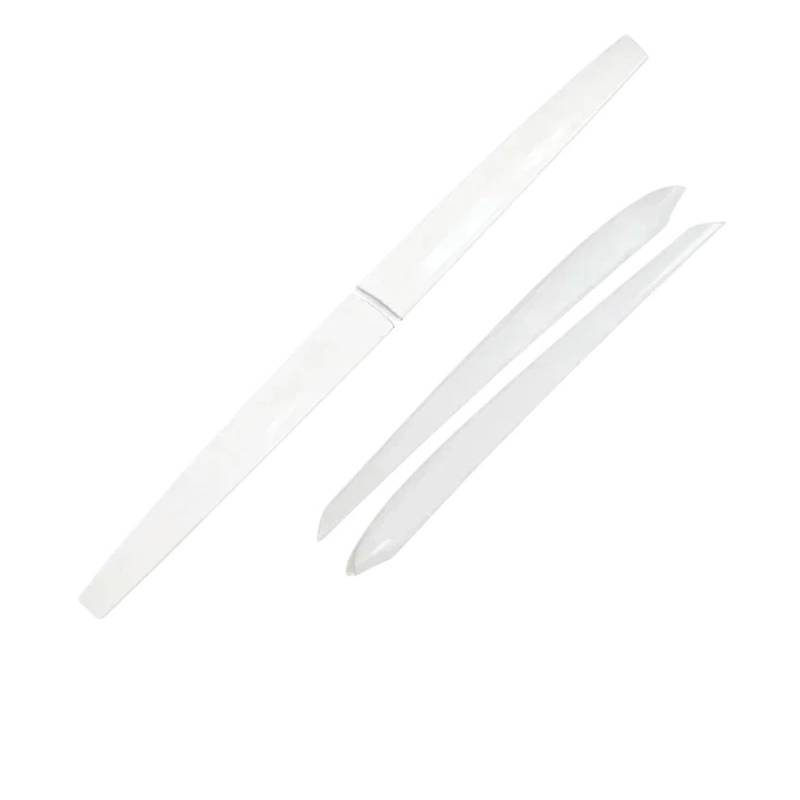 ATATKRT Seitenverkleidung des Armaturenbretts for Autotüren, kompatibel mit Tesla Model 3 Y, Karbonfasermuster, vordere Innenverkleidung des Armaturenbretts, zentrale Bedienleiste(Glossy White 4PCS) von ATATKRT