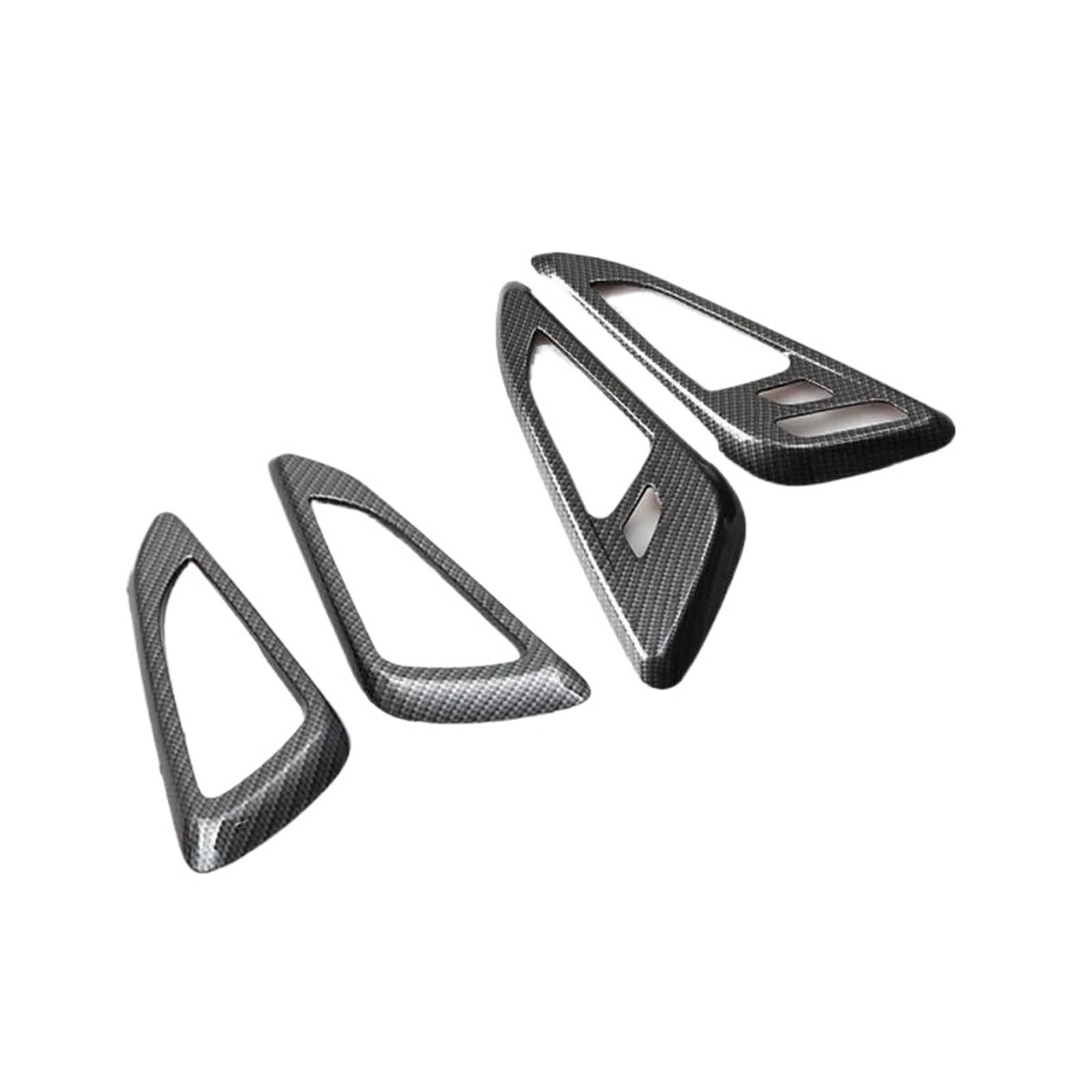 ATATKRT Tonlinker Innentürgriff-Abdeckungsaufkleber, kompatibel mit Malibu 2017–2019, Auto-Styling, 4 Stück, ABS-Carbon-Abdeckungsaufkleber(Black Carbon B) von ATATKRT