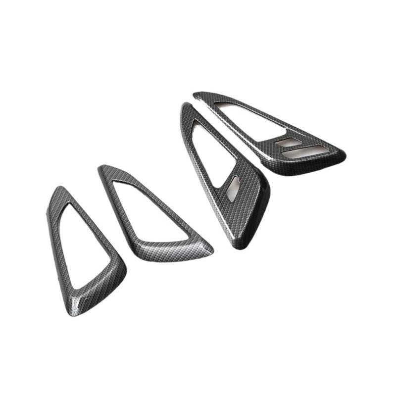 ATATKRT Tonlinker Innentürgriff-Abdeckungsaufkleber, kompatibel mit Malibu 2017–2019, Auto-Styling, 4 Stück, ABS-Carbon-Abdeckungsaufkleber(Black Carbon B) von ATATKRT