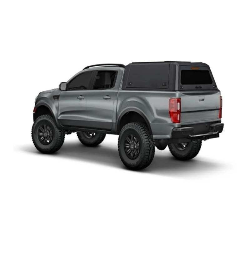 ATATKRT Truck Bed Topper, Aluminium-LKW-Überdachung for F150 Hard Camper Shell Pickup, kompatibel for Toyata Tacoma, Camper-Top mit Gepäckträger, kompatibel for Hilux von ATATKRT