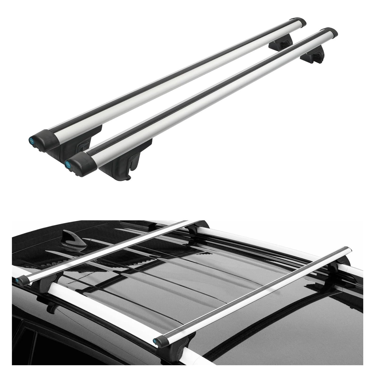ATATKRT Universal 47,2 Zoll Autodachträger Querträger Querträger Gepäckträger Hochleistungs-Diebstahlsicherung Dachreling ATATKRT Universal 47,2 Zoll Autodachträger Querträger Querträger Gepäckträger Hochleistungs-Diebstahlsicherung Dachreling von ATATKRT