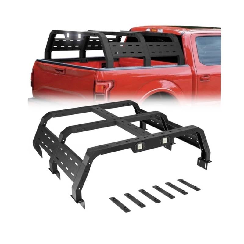 ATATKRT Universal-Überrollbügelträger for Pickup-Ladeflächen, 4X4-Ladeflächenleiterträger, Dachträger, Ladeflächenträger, kompatibel mit Toyota Tacoma Tundra, kompatibel mit Wrangler JT von ATATKRT