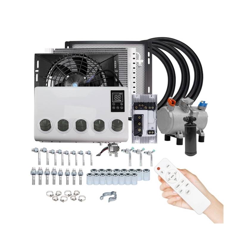 ATATKRT Universal-Wand-Auto-elektrischer Klimaanlagen-Kompressor-Conditioner 12V 24V for Autos Van Street Rod Hot Classic Trucks(A-12V) von ATATKRT