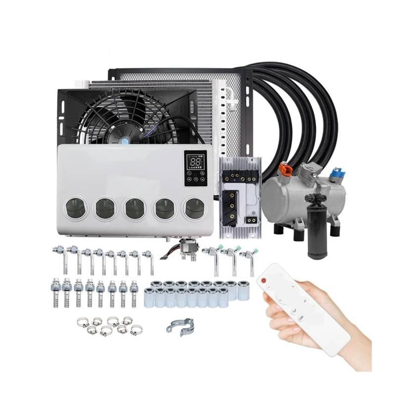 ATATKRT Universal-Wand-Auto-elektrischer Klimaanlagen-Kompressor-Conditioner 12V 24V for Autos Van Street Rod Hot Classic Trucks(A-24V) von ATATKRT