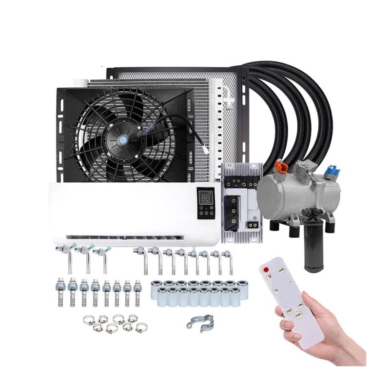 ATATKRT Universal-Wand-Auto-elektrischer Klimaanlagen-Kompressor-Conditioner 12V 24V for Autos Van Street Rod Hot Classic Trucks(D-24V) von ATATKRT