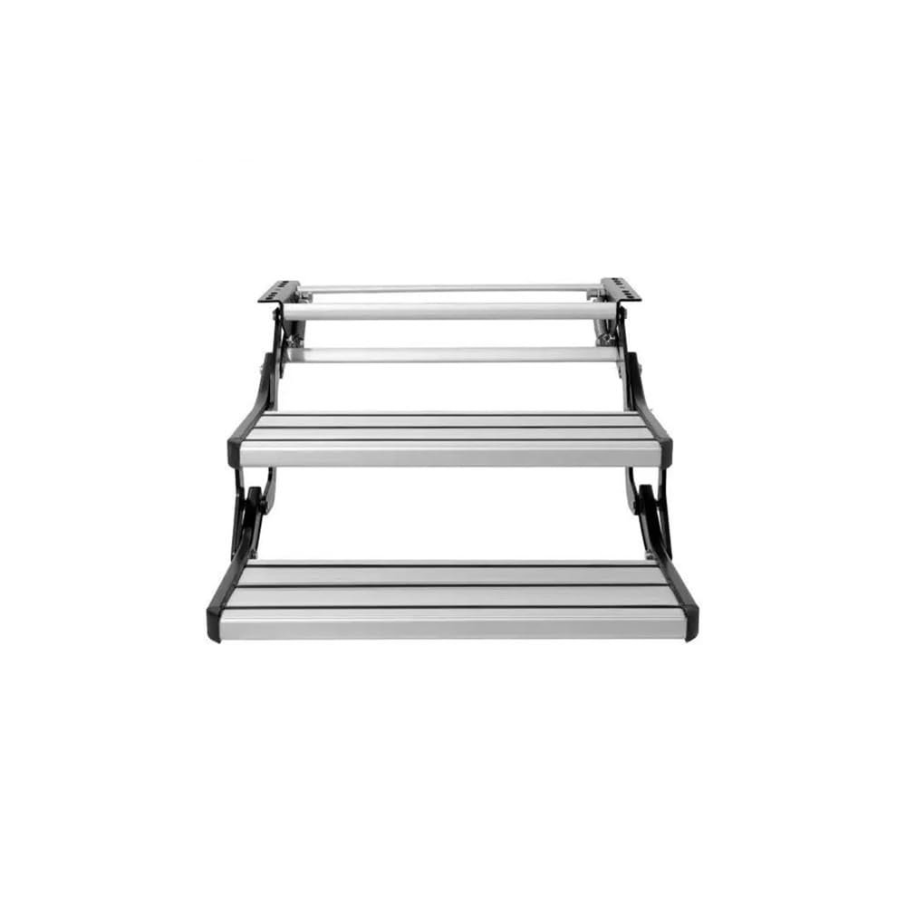 ATATKRT Wohnmobil-Stufen, 2-stufiger, manuell einziehbarer Klapphocker for Wohnmobile und Anhänger, rutschfeste tragbare Treppe, verdickte Stahlplatte aus Aluminiumlegierung, strapazierfähig for den A ATATKRT Wohnmobil-Stufen, 2-stufiger, manuell einziehbarer Klapphocker for Wohnmobile und Anhänger, rutschfeste tragbare Treppe, verdickte Stahlplatte aus Aluminiumlegierung, strapazierfähig for den A von ATATKRT