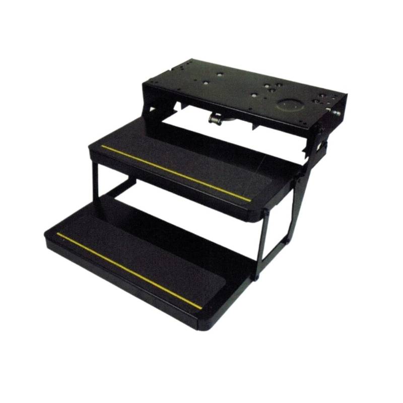 ATATKRT Wohnmobil-Stufen, elektrischer Schiebe-Klapphocker aus Aluminium for Wohnmobile und Anhänger, rutschfeste tragbare Treppe, höhenverstellbar, robust for den Außenbereich von ATATKRT