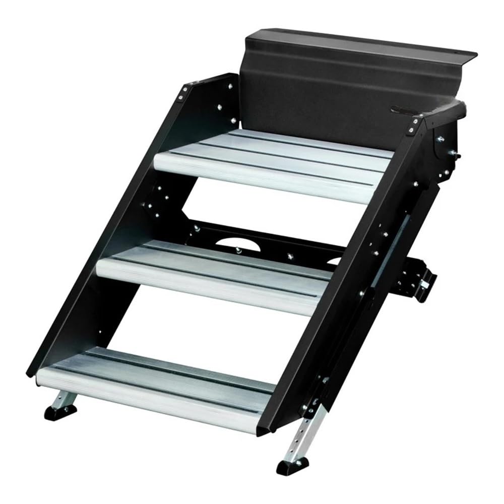 ATATKRT Wohnmobiltreppe, 3-stufige stabile Plattform for Wohnwagenanhänger, rutschfestes, kompaktes Design, einfach zu installierende Außentreppe, for den harten Einsatz ATATKRT Wohnmobiltreppe, 3-stufige stabile Plattform for Wohnwagenanhänger, rutschfestes, kompaktes Design, einfach zu installierende Außentreppe, for den harten Einsatz von ATATKRT